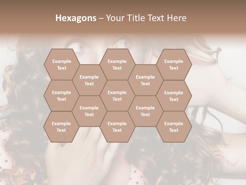 Closeup Caucasian Attentive PowerPoint Template