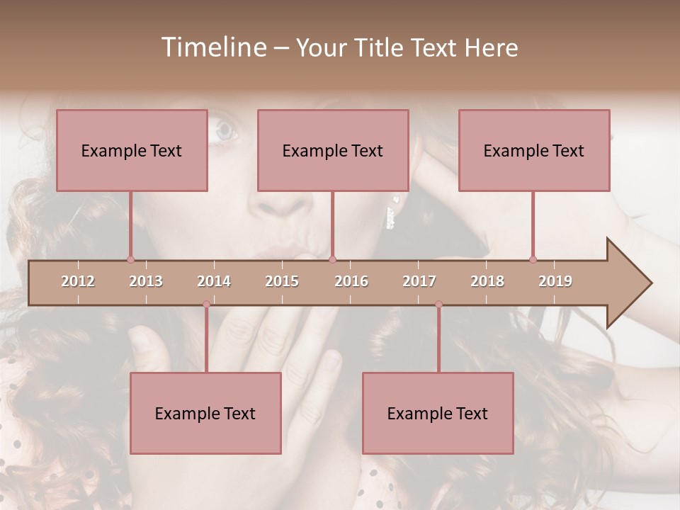 Closeup Caucasian Attentive PowerPoint Template