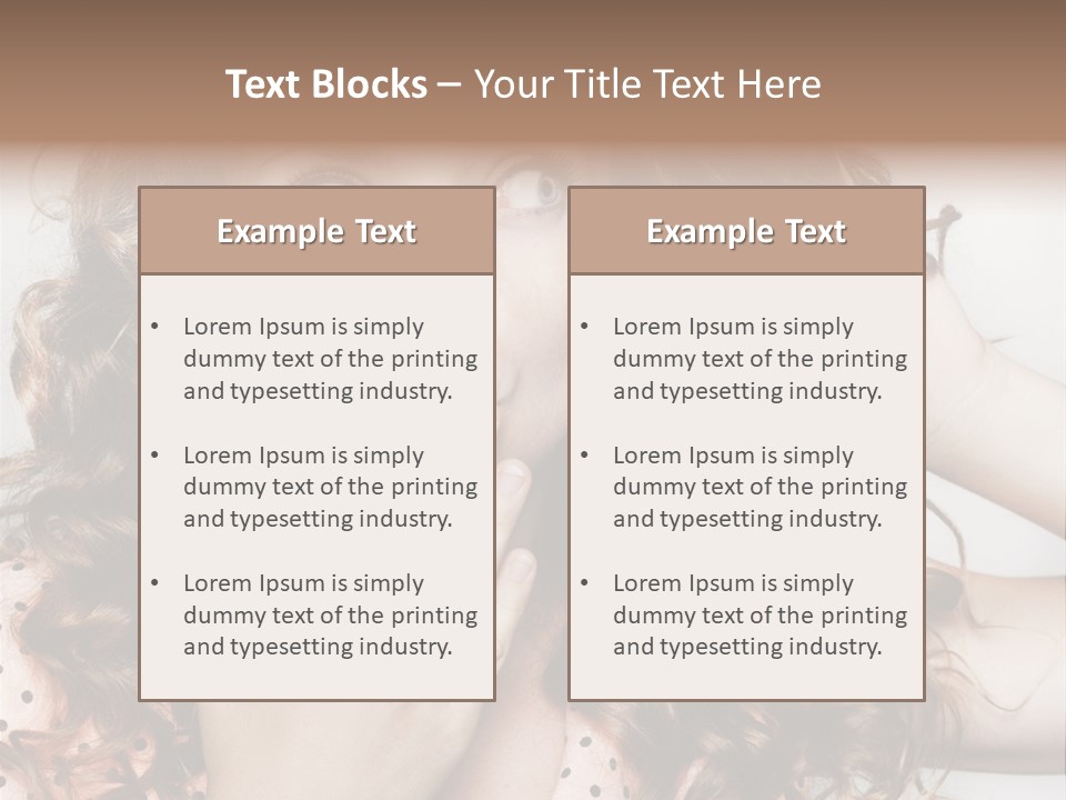 Closeup Caucasian Attentive PowerPoint Template