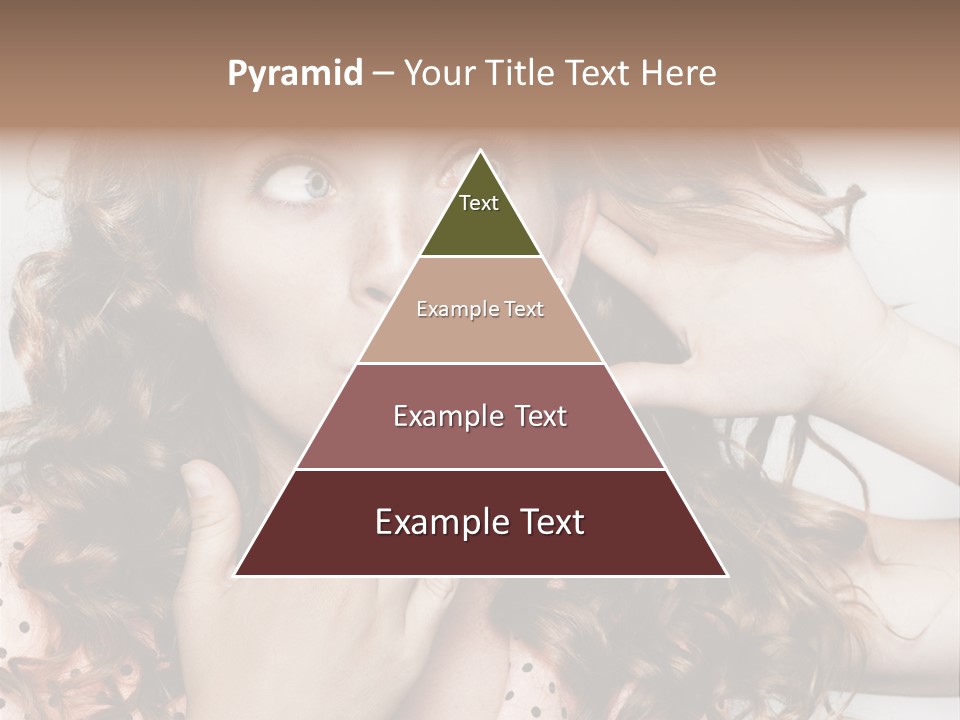 Closeup Caucasian Attentive PowerPoint Template