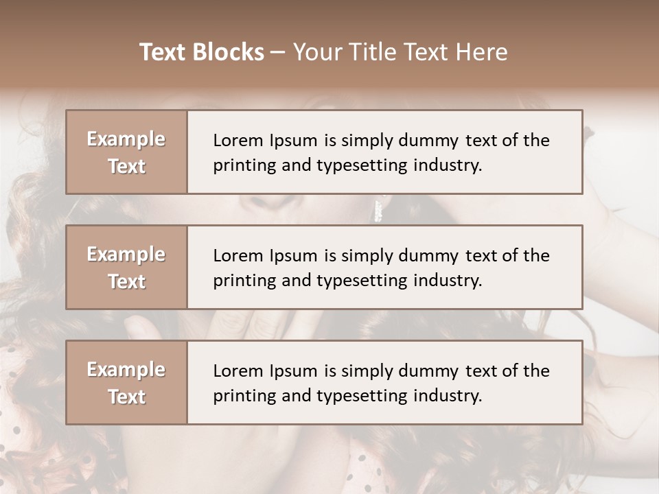 Closeup Caucasian Attentive PowerPoint Template