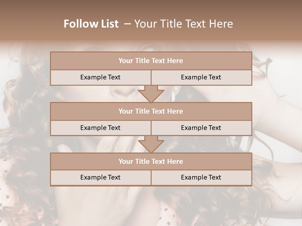 Closeup Caucasian Attentive PowerPoint Template