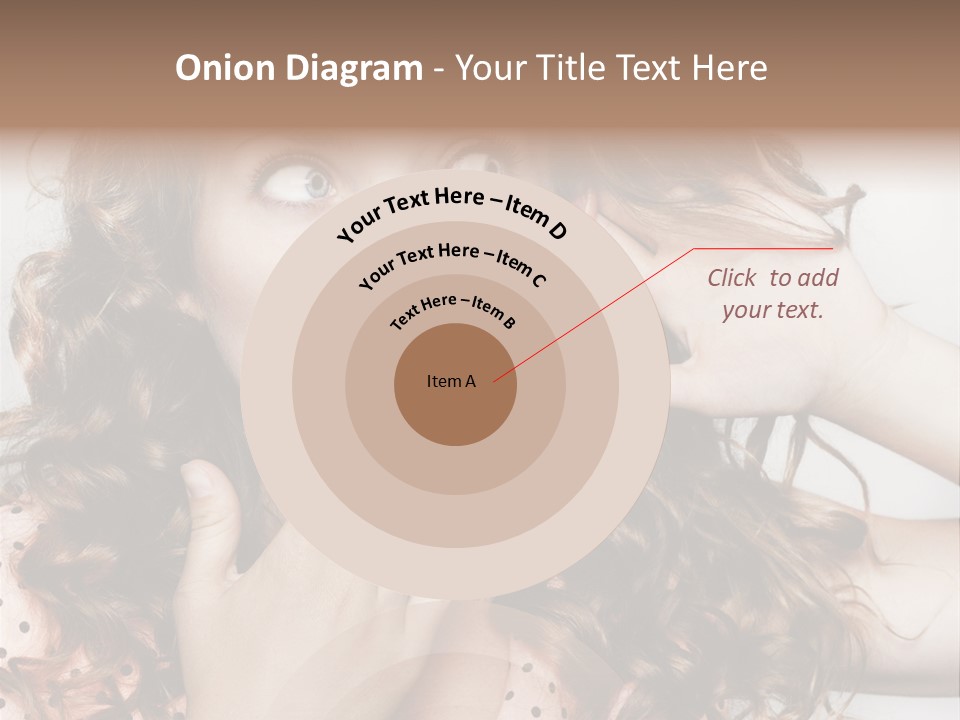 Closeup Caucasian Attentive PowerPoint Template