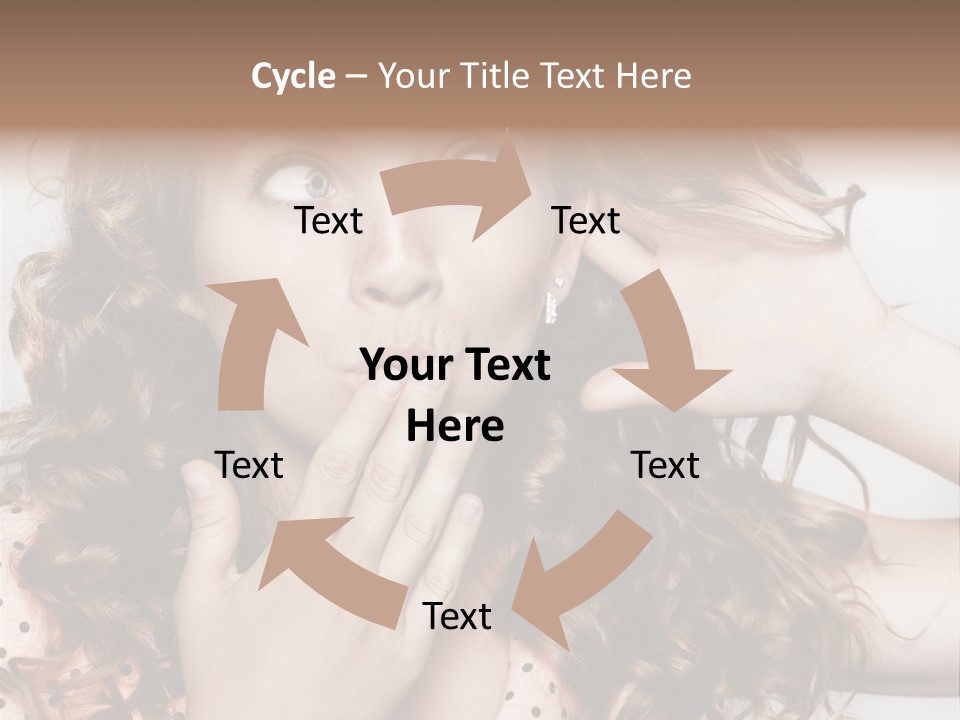 Closeup Caucasian Attentive PowerPoint Template