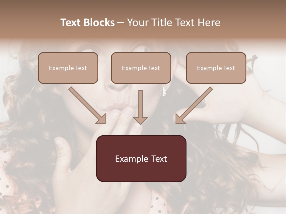 Closeup Caucasian Attentive PowerPoint Template