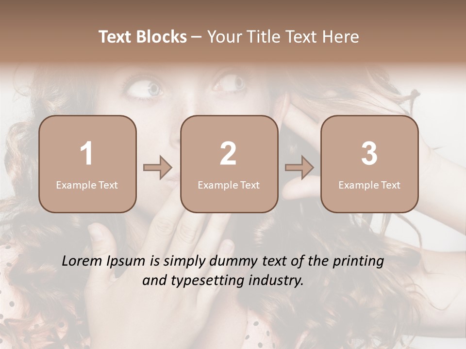 Closeup Caucasian Attentive PowerPoint Template