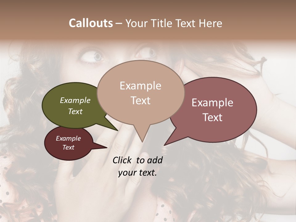 Closeup Caucasian Attentive PowerPoint Template