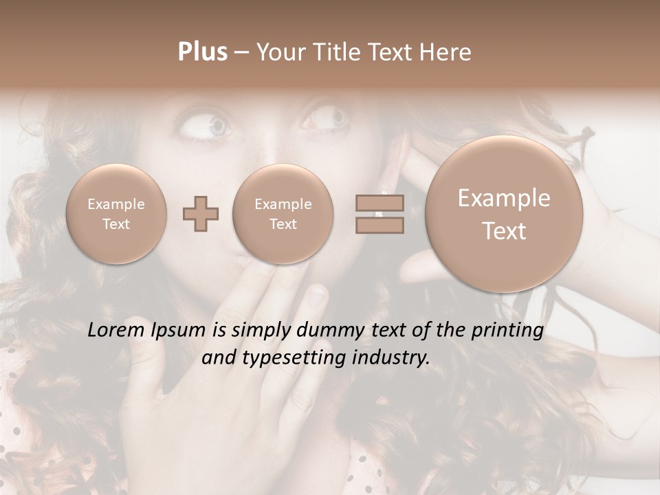 Closeup Caucasian Attentive PowerPoint Template