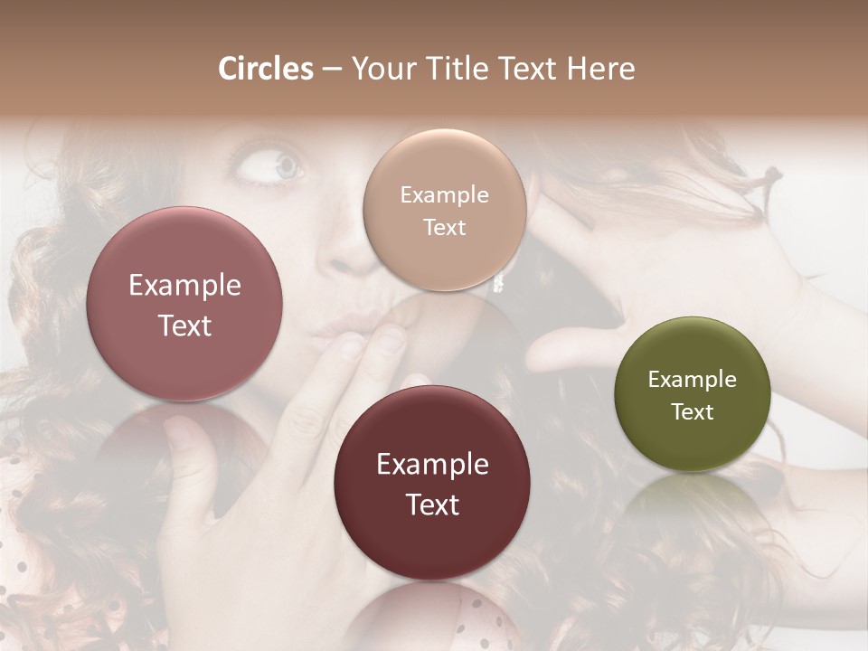 Closeup Caucasian Attentive PowerPoint Template