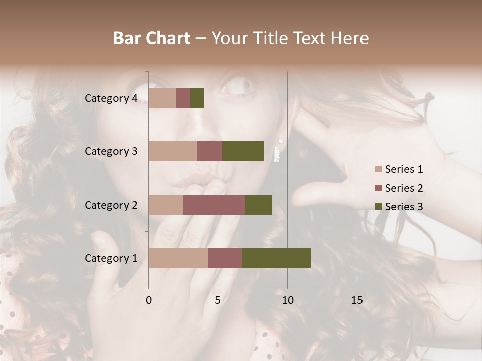 Closeup Caucasian Attentive PowerPoint Template