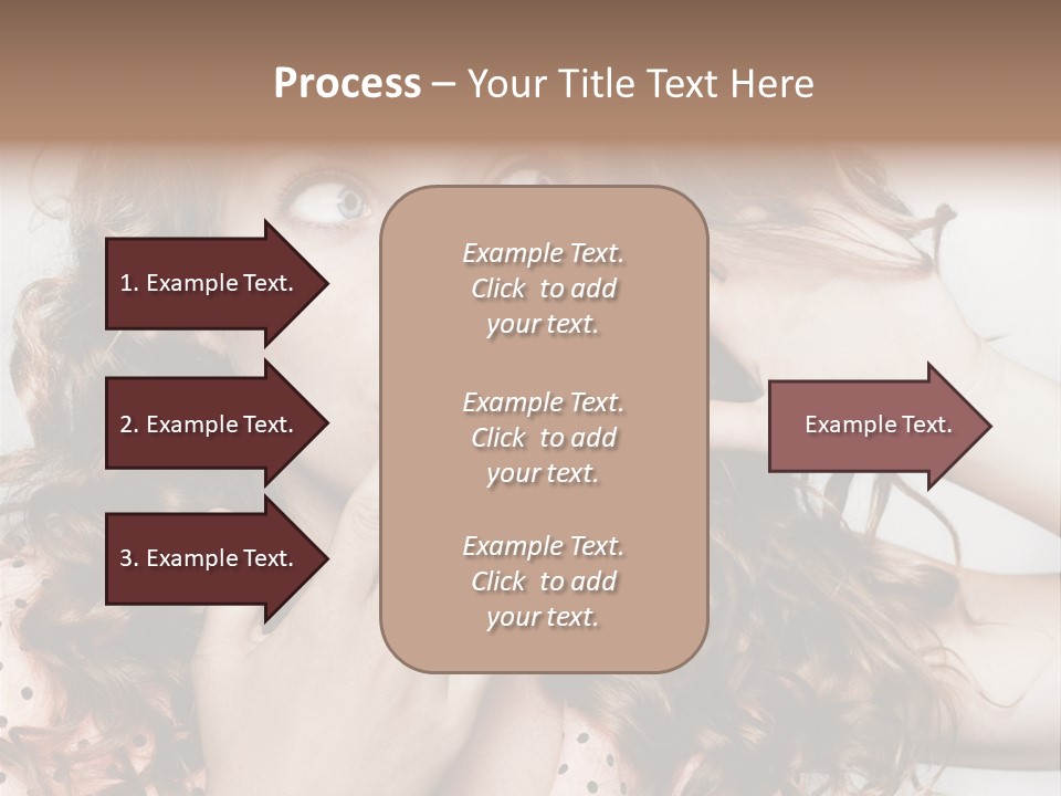 Closeup Caucasian Attentive PowerPoint Template