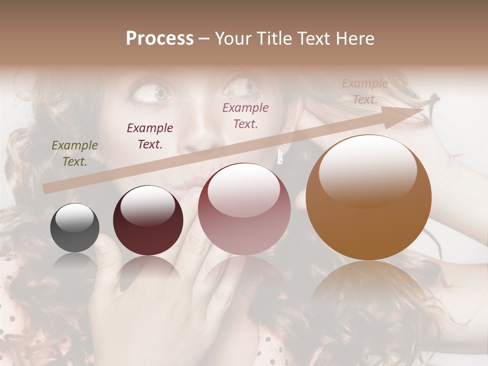 Closeup Caucasian Attentive PowerPoint Template