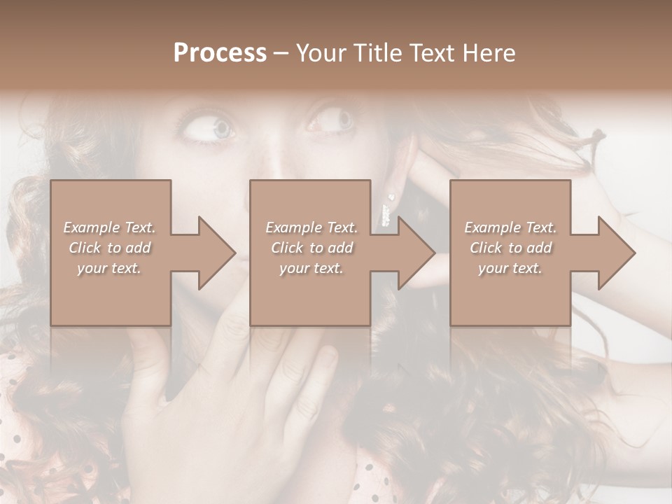 Closeup Caucasian Attentive PowerPoint Template