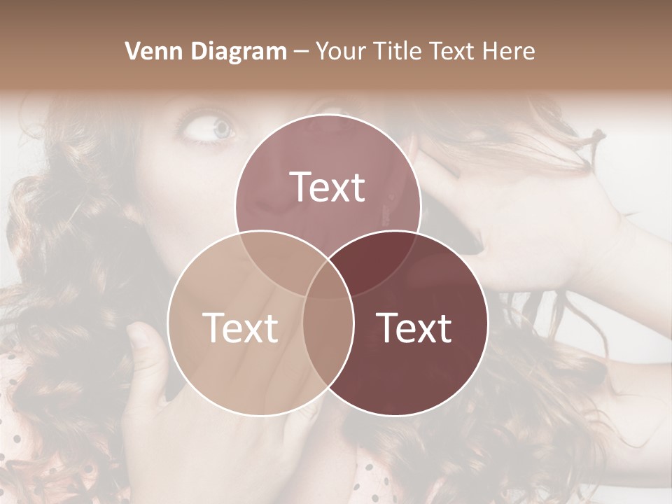 Closeup Caucasian Attentive PowerPoint Template