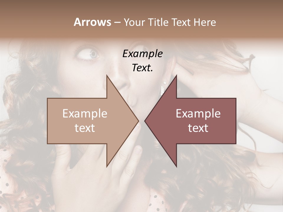 Closeup Caucasian Attentive PowerPoint Template