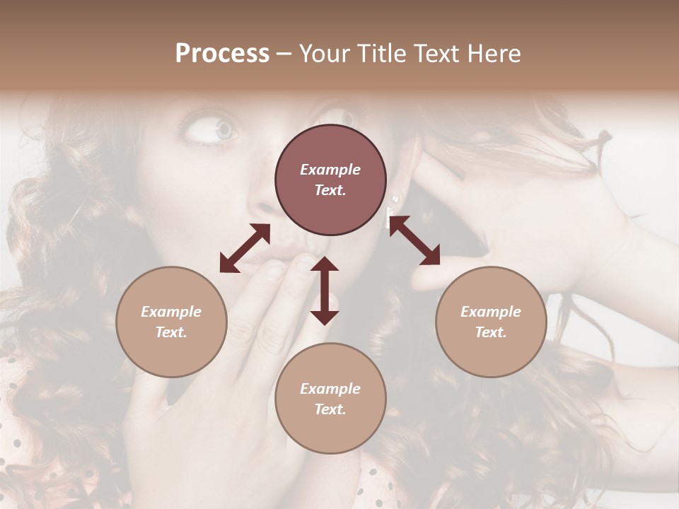 Closeup Caucasian Attentive PowerPoint Template