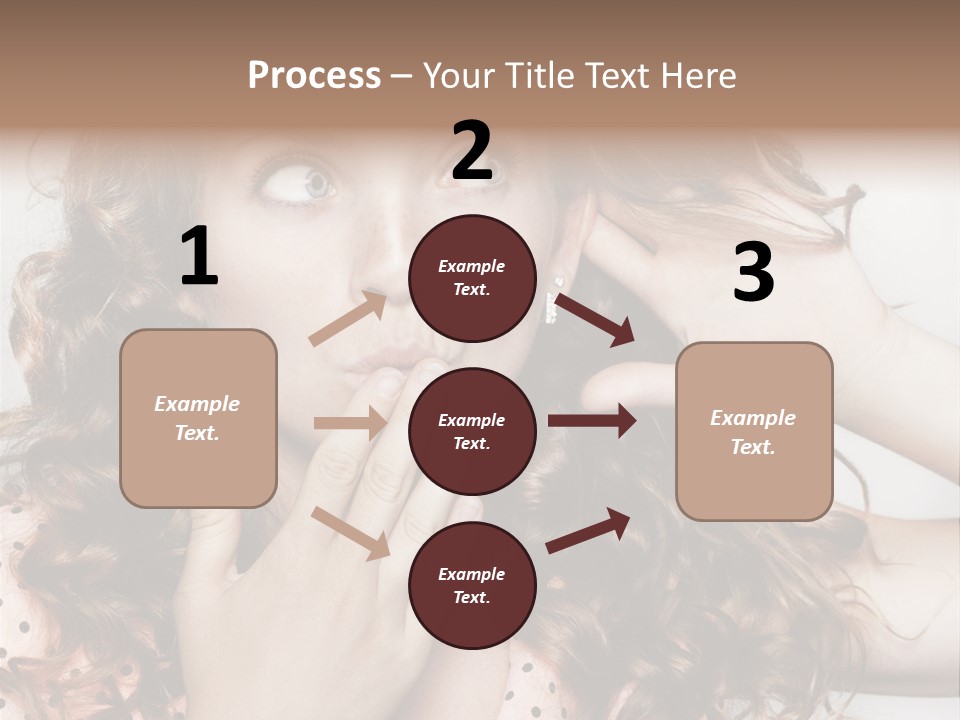 Closeup Caucasian Attentive PowerPoint Template