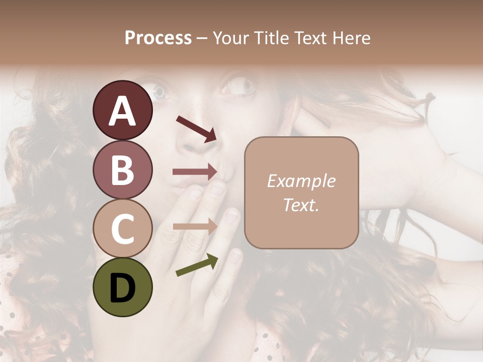 Closeup Caucasian Attentive PowerPoint Template