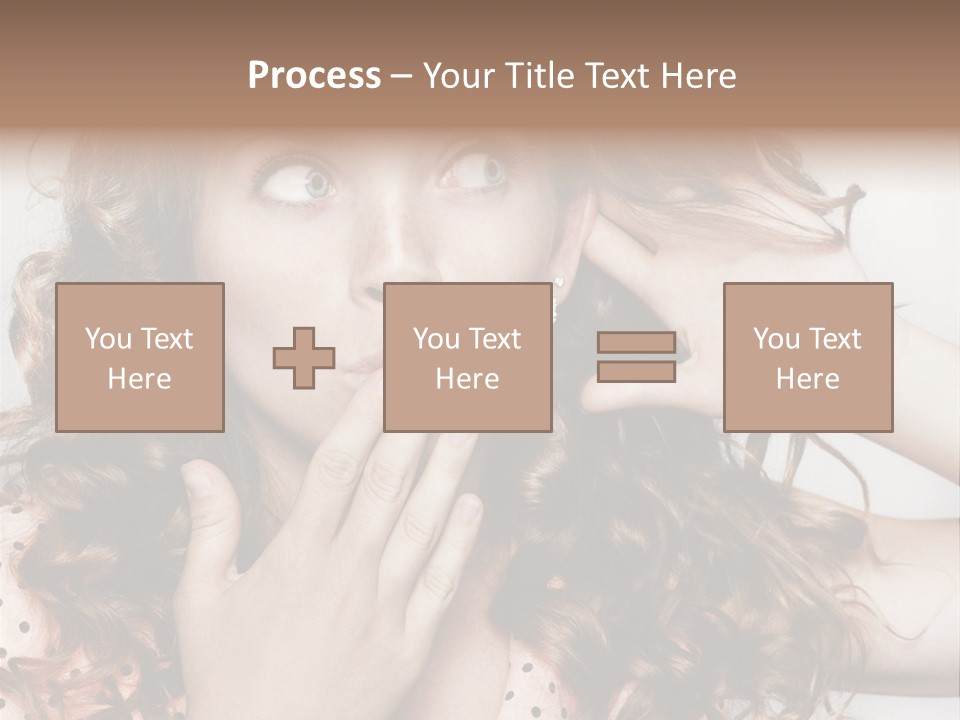 Closeup Caucasian Attentive PowerPoint Template