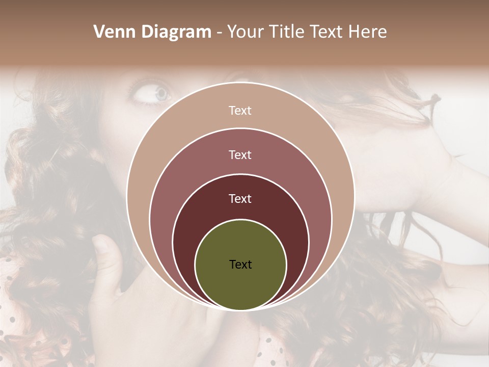 Closeup Caucasian Attentive PowerPoint Template