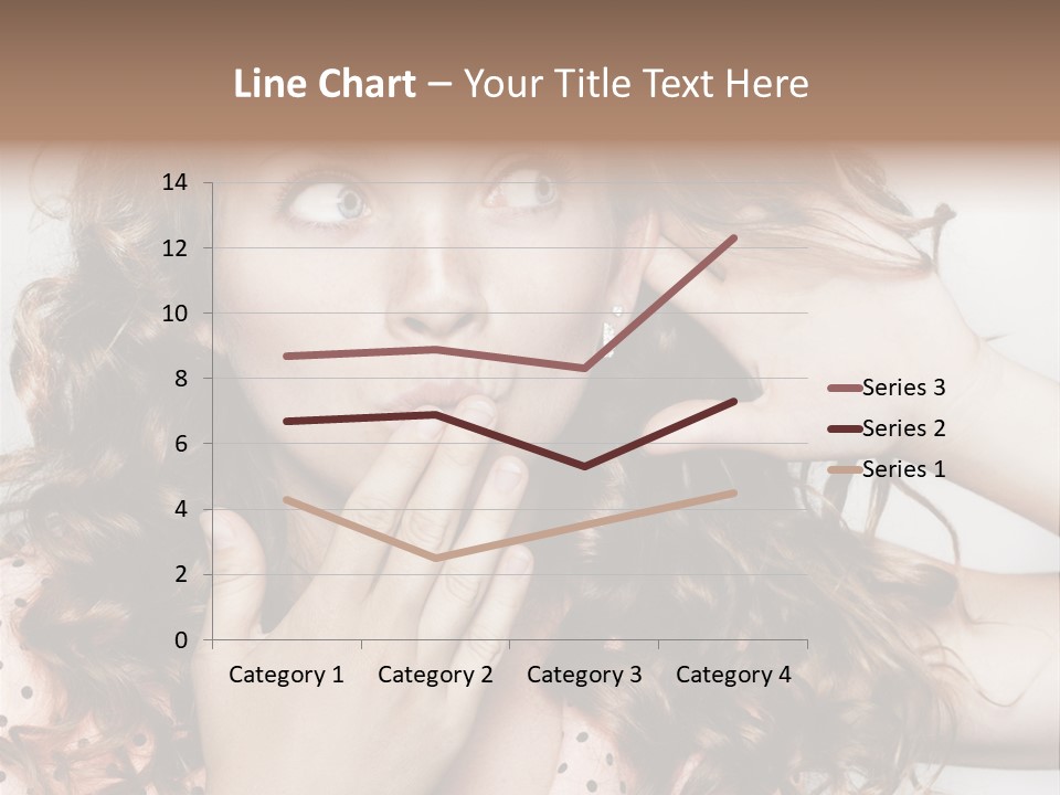 Closeup Caucasian Attentive PowerPoint Template