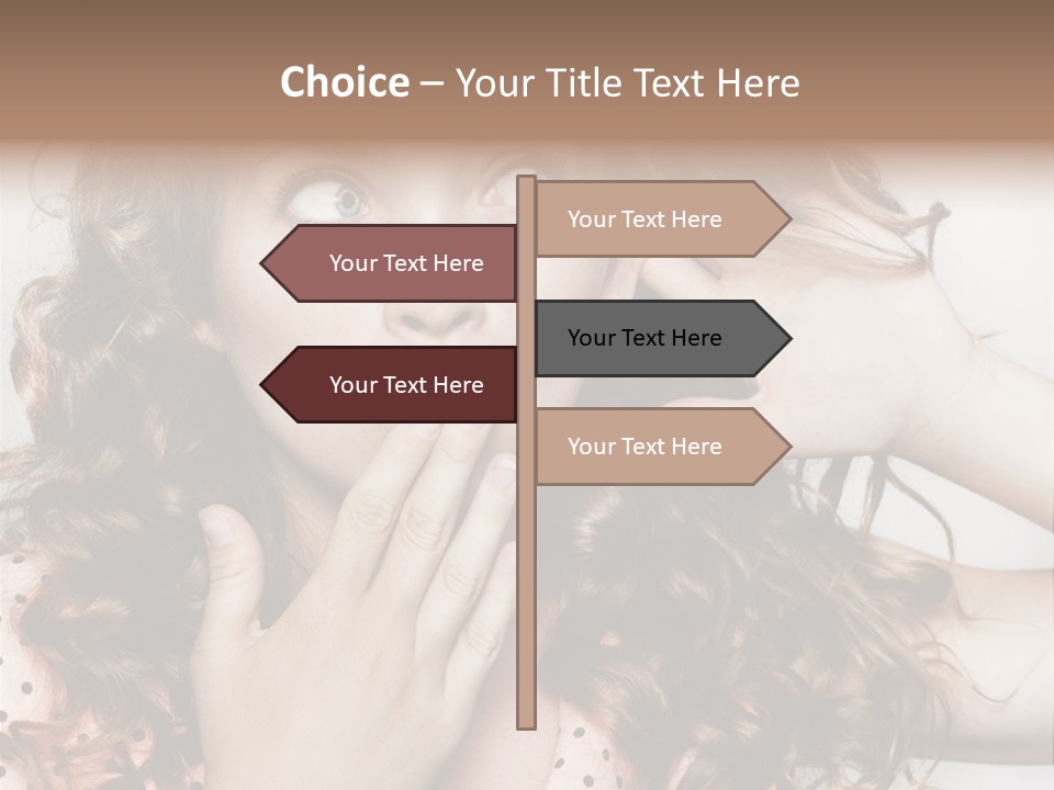 Closeup Caucasian Attentive PowerPoint Template