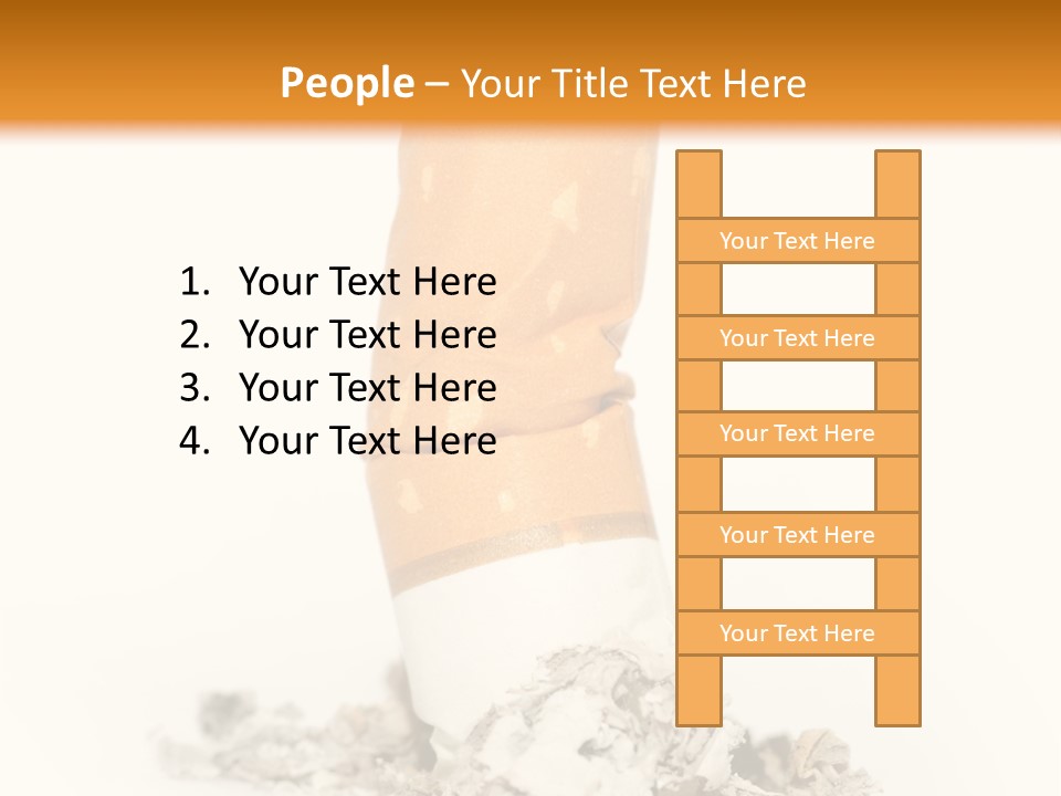 A Cigarette Wrapped In A Piece Of Paper Next To A Pile Of Cigarettes PowerPoint Template