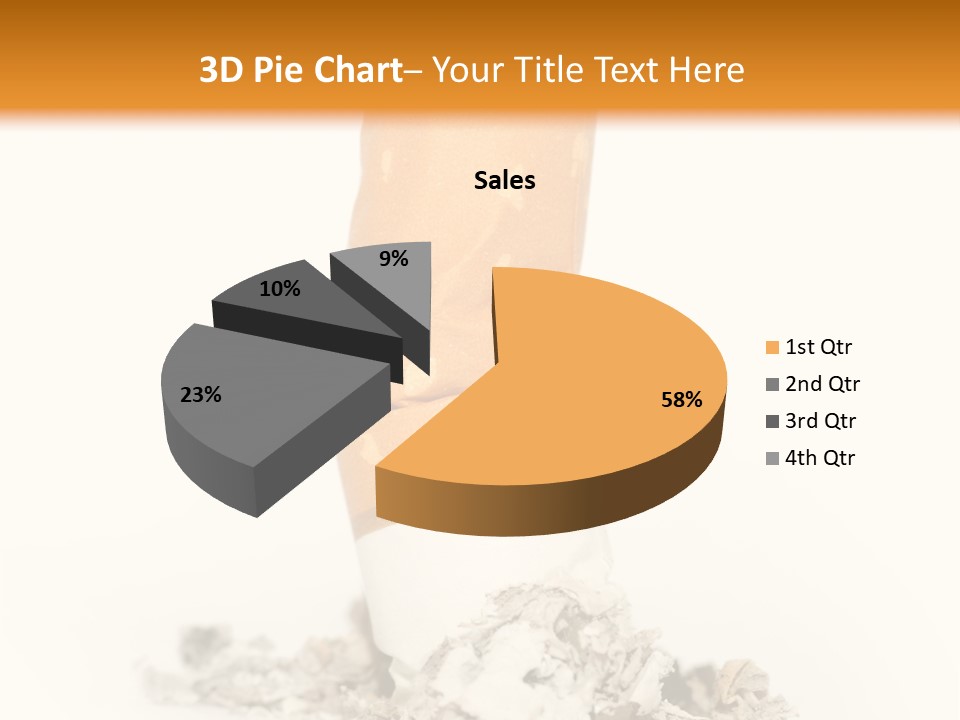 A Cigarette Wrapped In A Piece Of Paper Next To A Pile Of Cigarettes PowerPoint Template