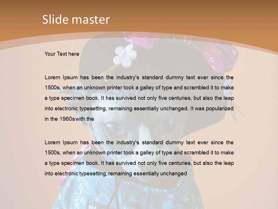 Cute Sitting Fashion PowerPoint Template