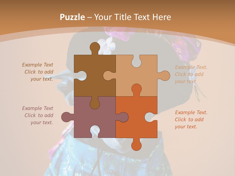 Cute Sitting Fashion PowerPoint Template