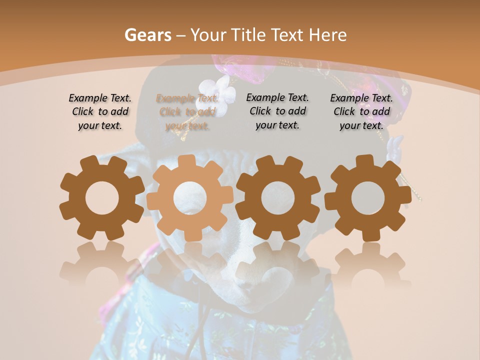 Cute Sitting Fashion PowerPoint Template