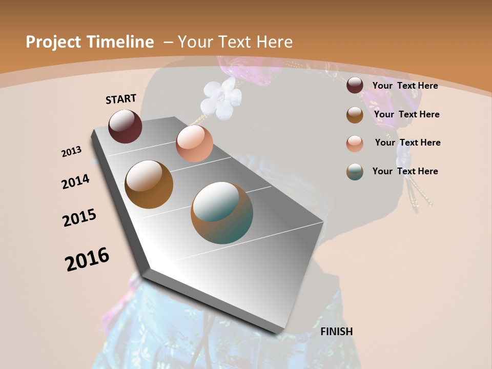 Cute Sitting Fashion PowerPoint Template
