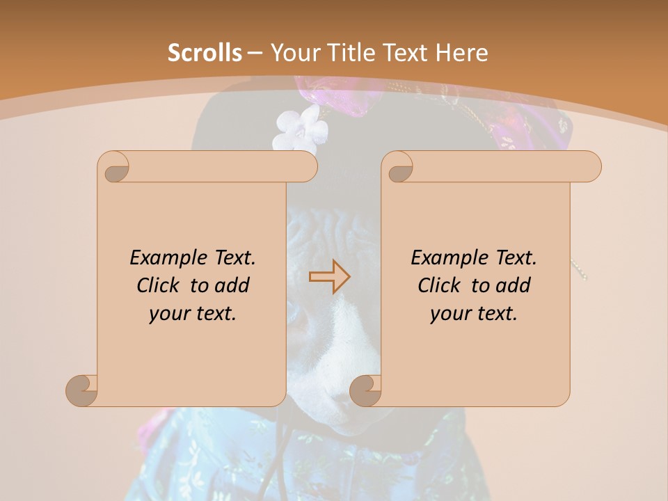 Cute Sitting Fashion PowerPoint Template