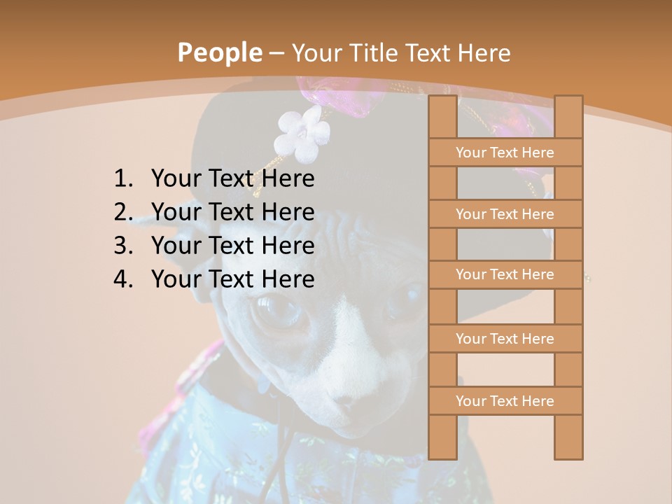 Cute Sitting Fashion PowerPoint Template