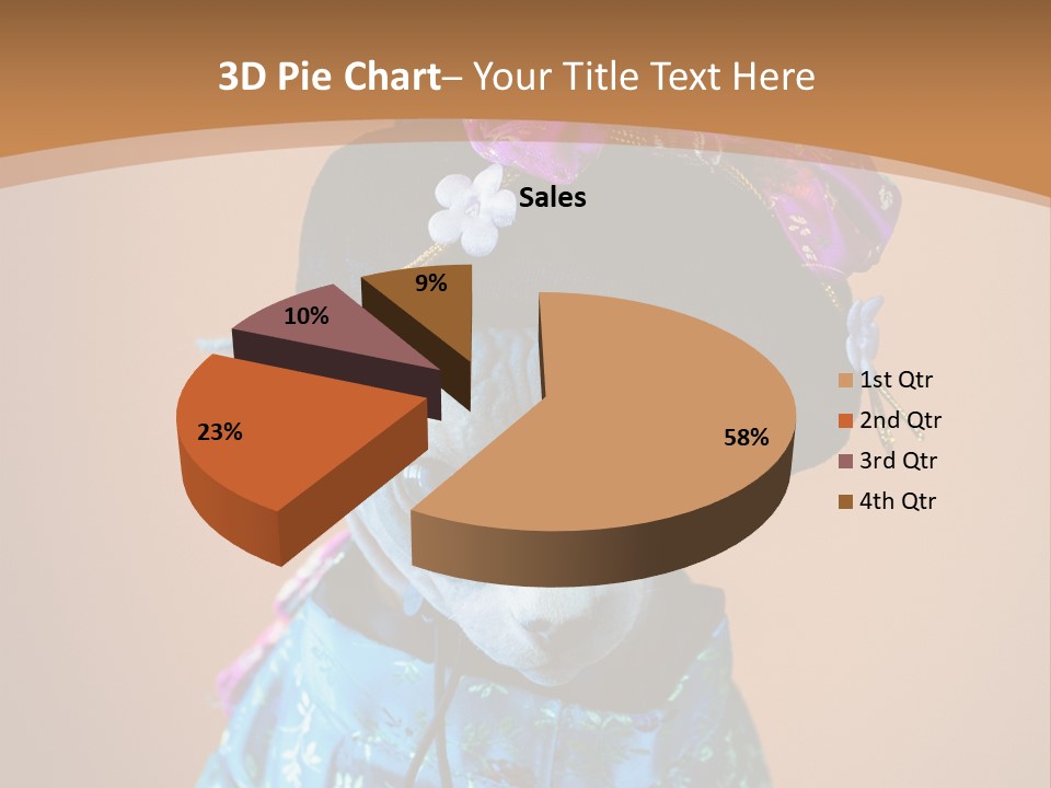 Cute Sitting Fashion PowerPoint Template