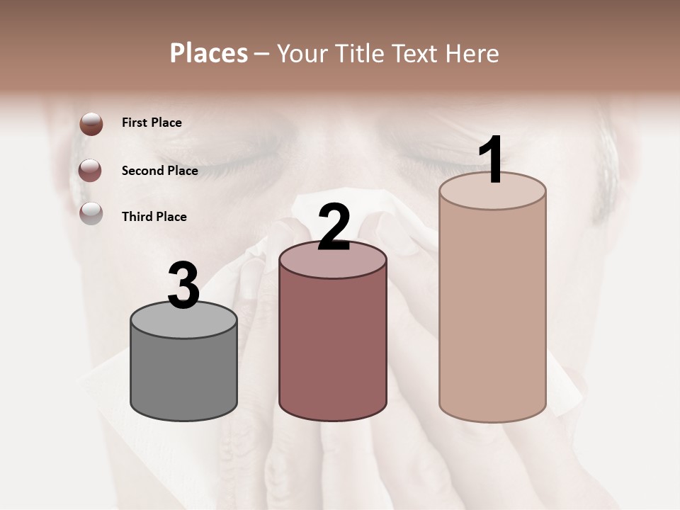 Isolated Unwell Nose PowerPoint Template