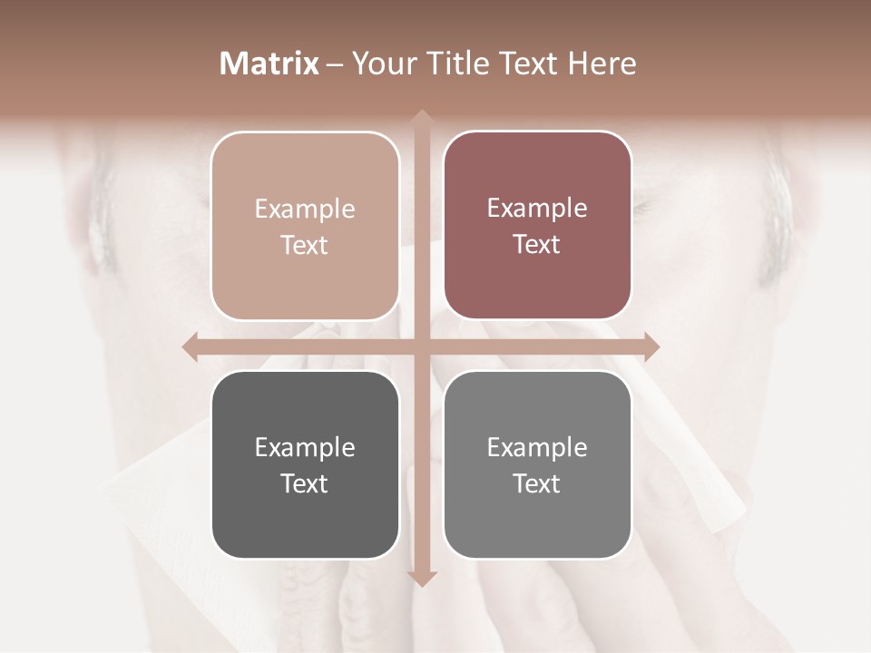 Isolated Unwell Nose PowerPoint Template