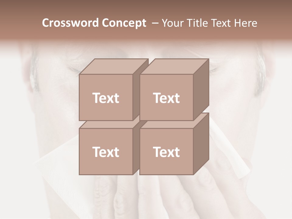 Isolated Unwell Nose PowerPoint Template