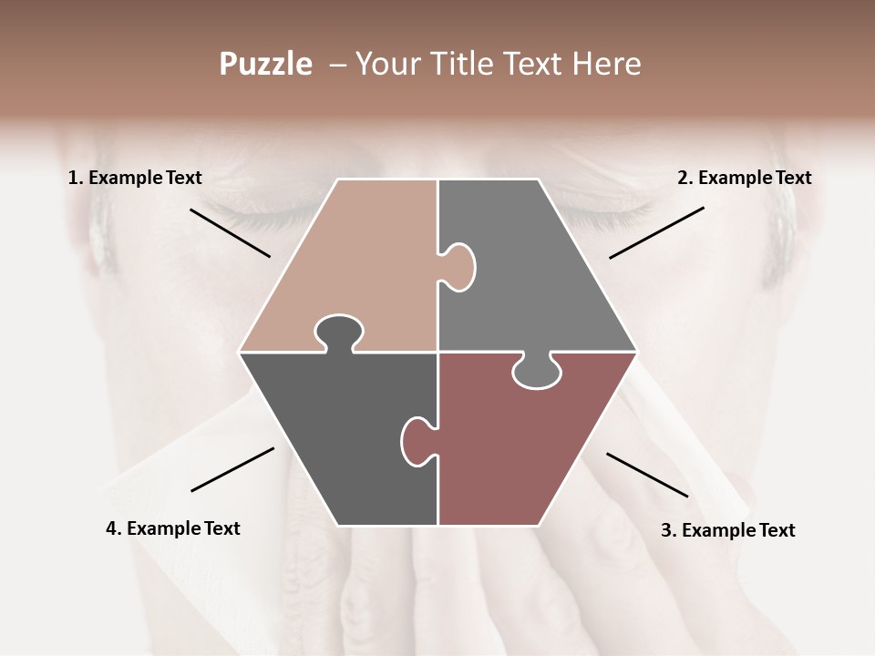 Isolated Unwell Nose PowerPoint Template