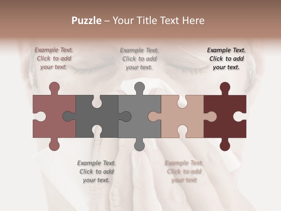 Isolated Unwell Nose PowerPoint Template