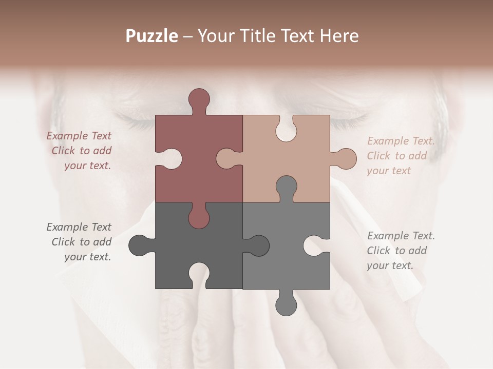 Isolated Unwell Nose PowerPoint Template