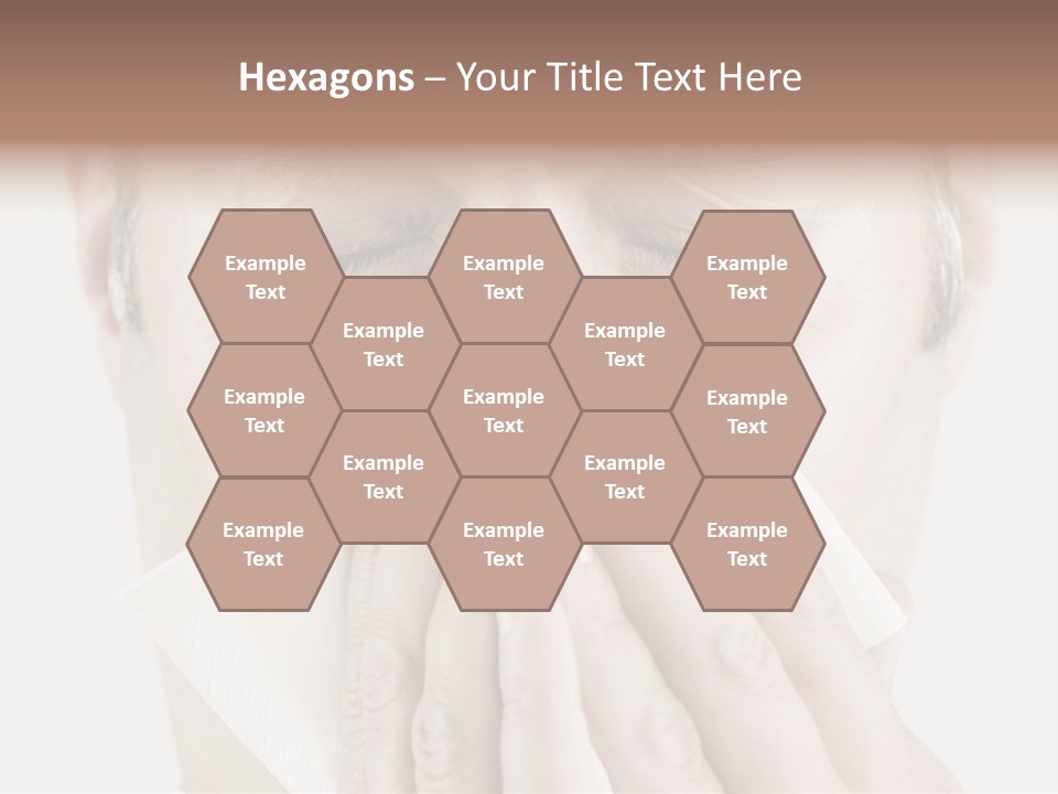 Isolated Unwell Nose PowerPoint Template