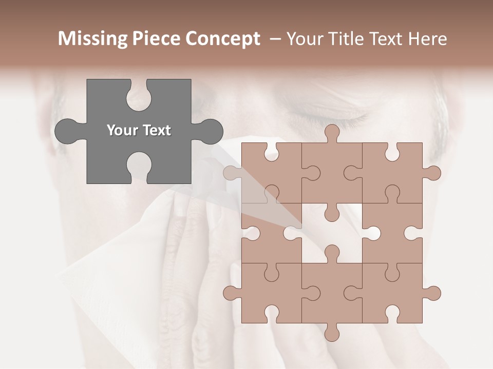 Isolated Unwell Nose PowerPoint Template