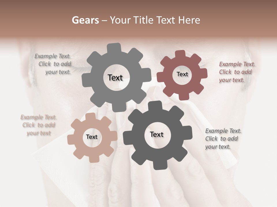 Isolated Unwell Nose PowerPoint Template