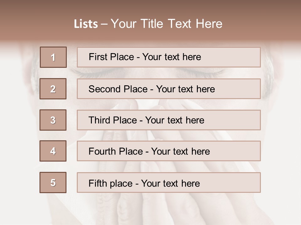 Isolated Unwell Nose PowerPoint Template