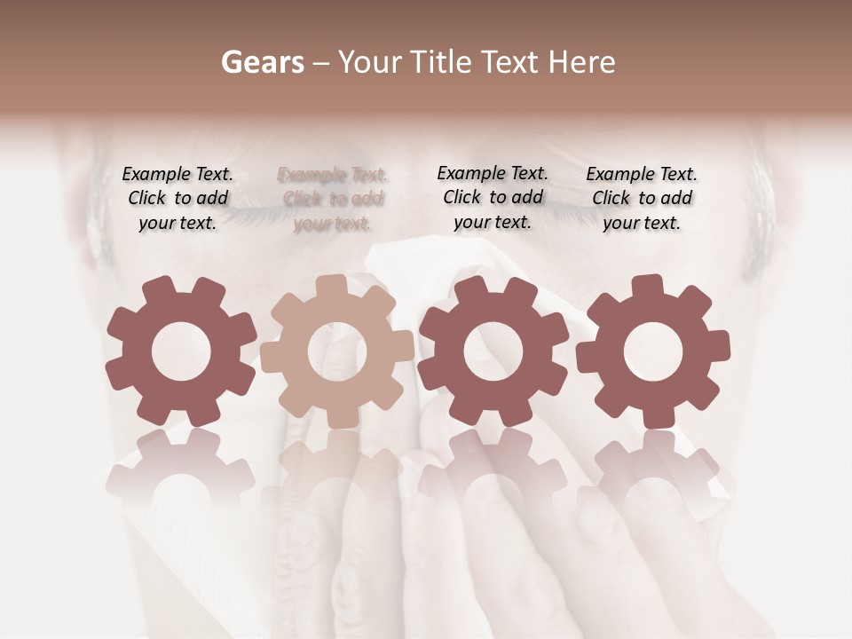 Isolated Unwell Nose PowerPoint Template