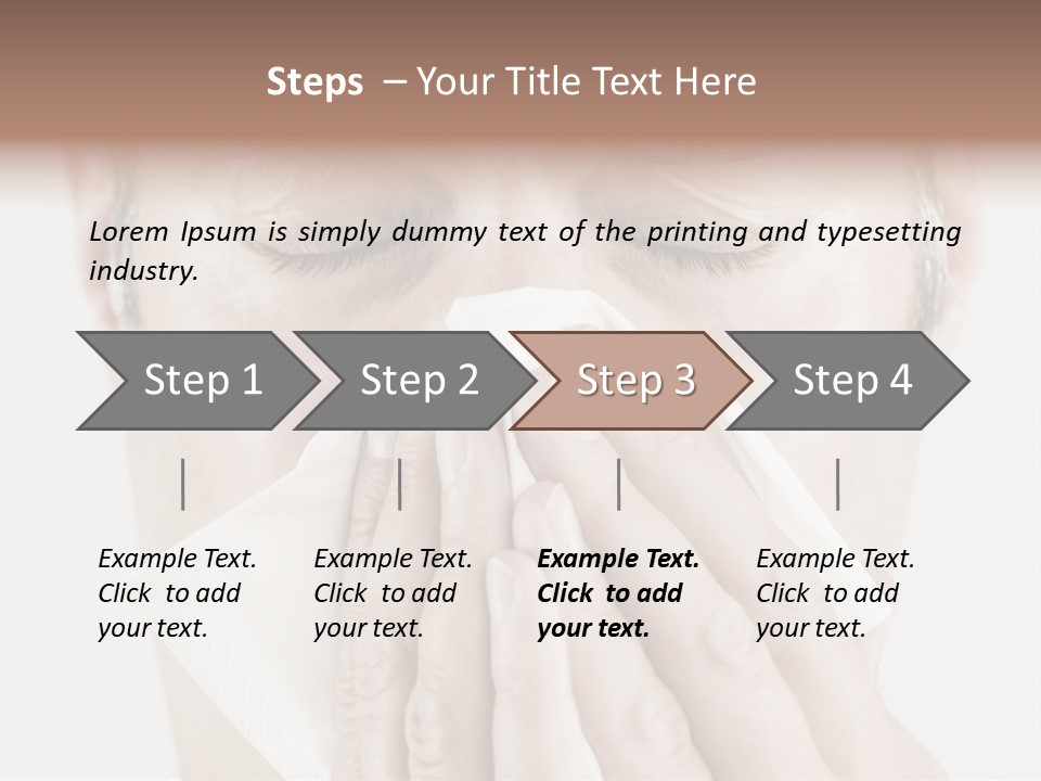 Isolated Unwell Nose PowerPoint Template