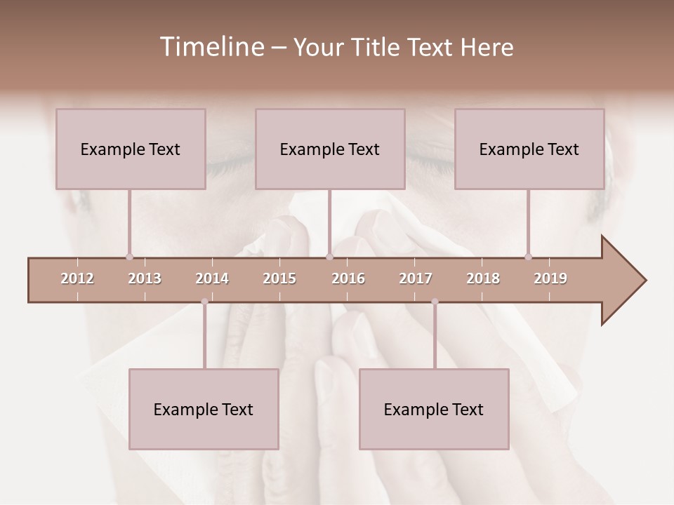 Isolated Unwell Nose PowerPoint Template