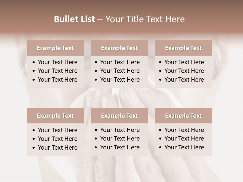 Isolated Unwell Nose PowerPoint Template