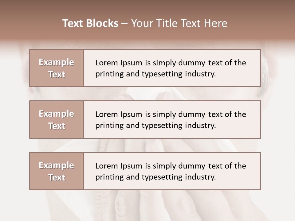 Isolated Unwell Nose PowerPoint Template
